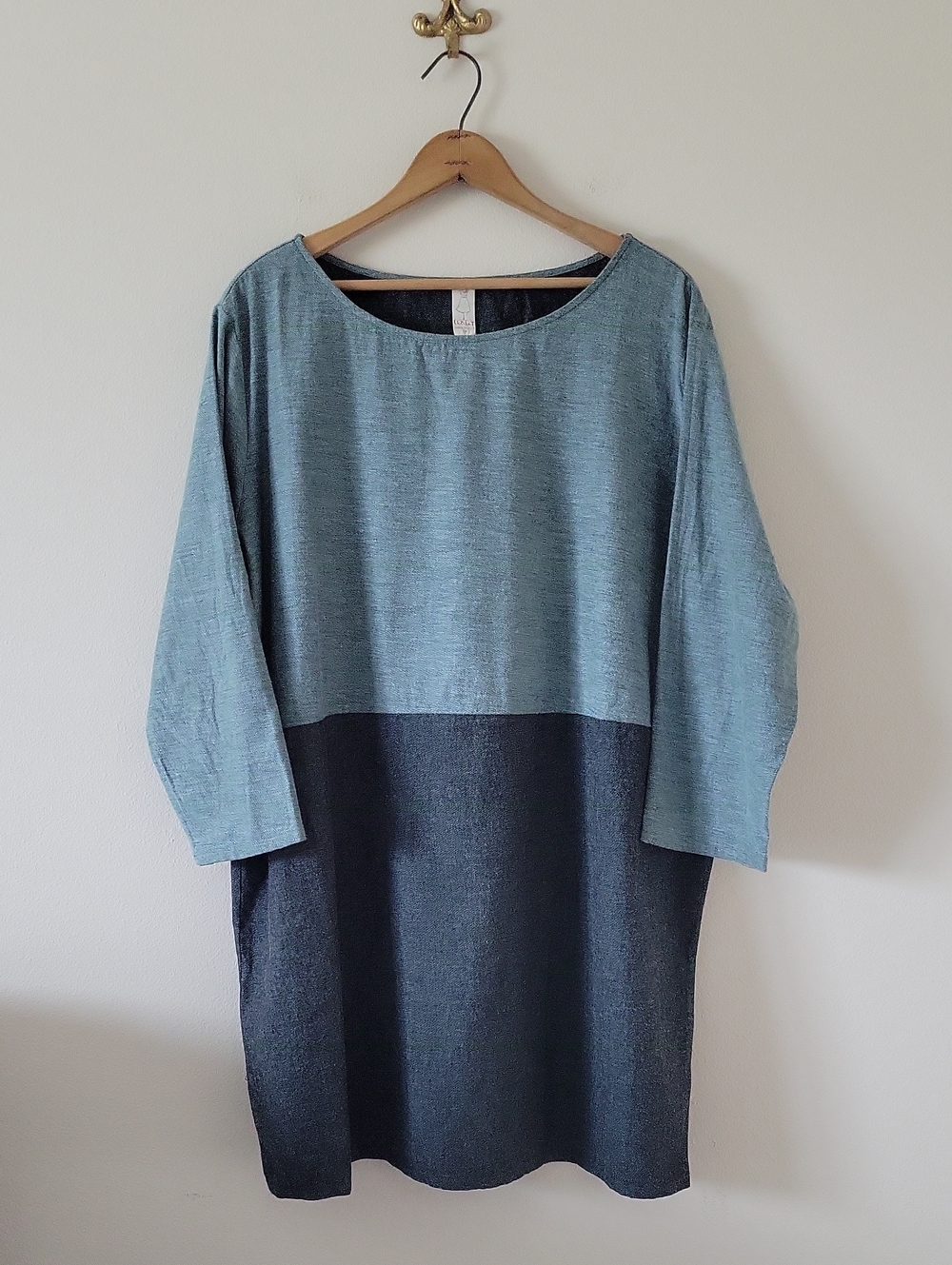 Chalet Lagenlook Colorblock Shift Dress Size 1X